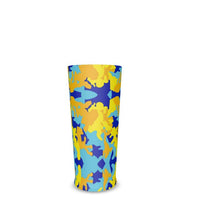 Load image into Gallery viewer, Yellow Blue Neon Camouflage Beer Glasses by The Photo Access
