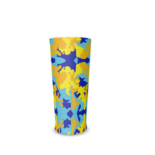 Load image into Gallery viewer, Yellow Blue Neon Camouflage Beer Glasses by The Photo Access
