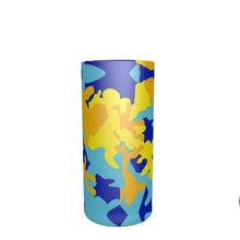 Load image into Gallery viewer, Yellow Blue Neon Camouflage Round Shot Glasses (Set of 6) by The Photo Access
