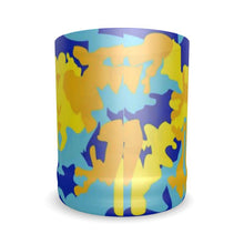 Cargar imagen en el visor de la galería, Yellow Blue Neon Camouflage Whisky Glass by The Photo Access
