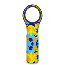 गैलरी व्यूवर में इमेज लोड करें, Yellow Blue Neon Camouflage Wine Bottle Cooler by The Photo Access
