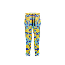 Lade das Bild in den Galerie-Viewer, Yellow Blue Neon Camouflage Mens Silk Pajama Bottoms by The Photo Access
