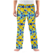 Load image into Gallery viewer, Yellow Blue Neon Camouflage Mens Night Set by The Photo Access
