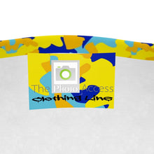 Load image into Gallery viewer, Yellow Blue Neon Camouflage Slim Fit Mens T-Shirt by The Photo Access
