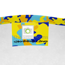 Load image into Gallery viewer, Yellow Blue Neon Camouflage Mens Cut And Sew T-Shirt by The Photo Access
