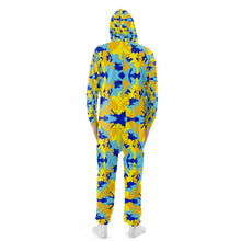Load image into Gallery viewer, Yellow Blue Neon Camouflage Cut &amp; Sew Onesie by The Photo Access
