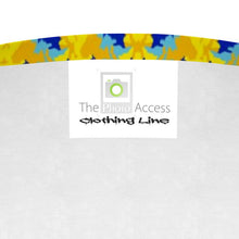 Load image into Gallery viewer, Yellow Blue Neon Camouflage Ladies Cut And Sew T-Shirt by The Photo Access
