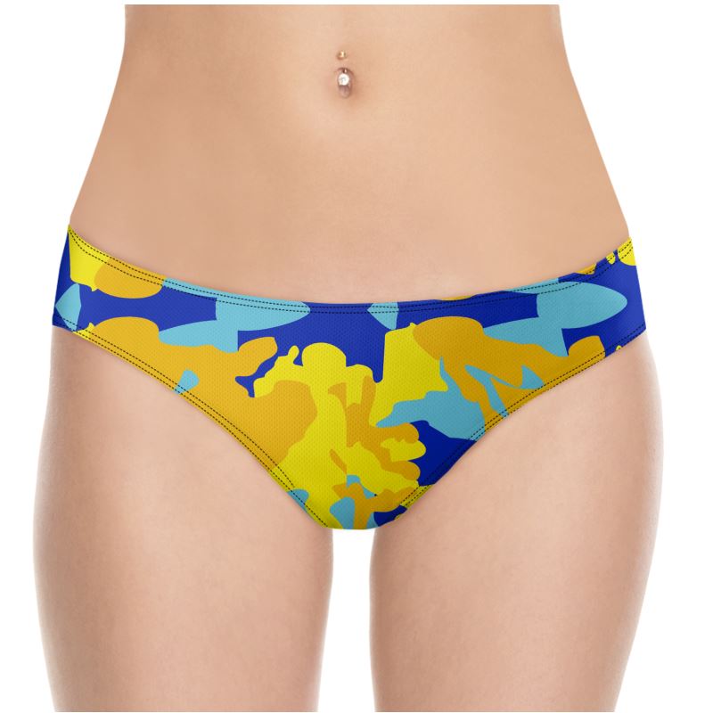 Yellow Blue Neon Camouflage Underwear by The Photo Access