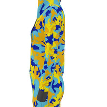 Загрузить изображение в средство просмотра галереи, Yellow Blue Neon Camouflage Hoody Dress by The Photo Access
