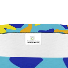 Cargar imagen en el visor de la galería, Yellow Blue Neon Camouflage Strapless Swimsuit by The Photo Access
