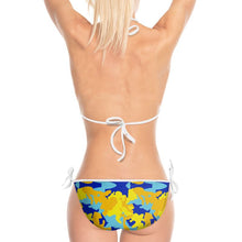 Load image into Gallery viewer, Yellow Blue Neon Camouflage Bikini by The Photo Access
