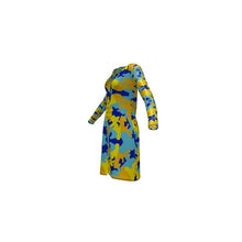 गैलरी व्यूवर में इमेज लोड करें, Yellow Blue Neon Camouflage Ladies Cardigan by The Photo Access
