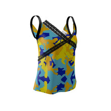 Lade das Bild in den Galerie-Viewer, Yellow Blue Neon Camouflage Cami by The Photo Access
