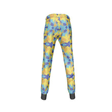 Load image into Gallery viewer, Yellow Blue Neon Camouflage Womens Jogging Bottoms by The Photo Access
