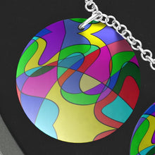 Load image into Gallery viewer, Museum Colour Art Triple Silver Disk Pendant by The Photo Access
