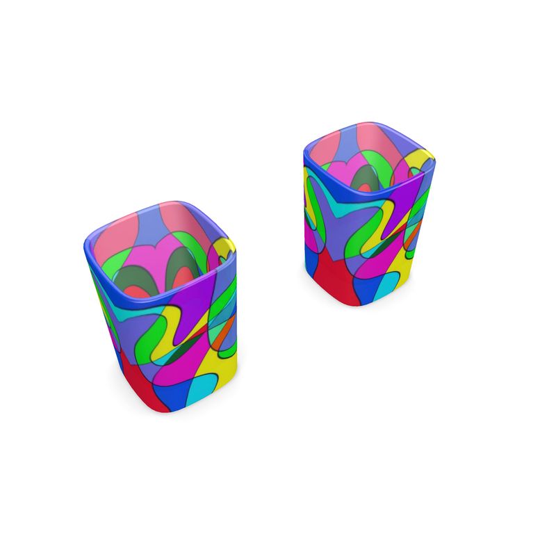 Museum Colour Art Square Shot Glasses (Set of 2) by The Photo Access
