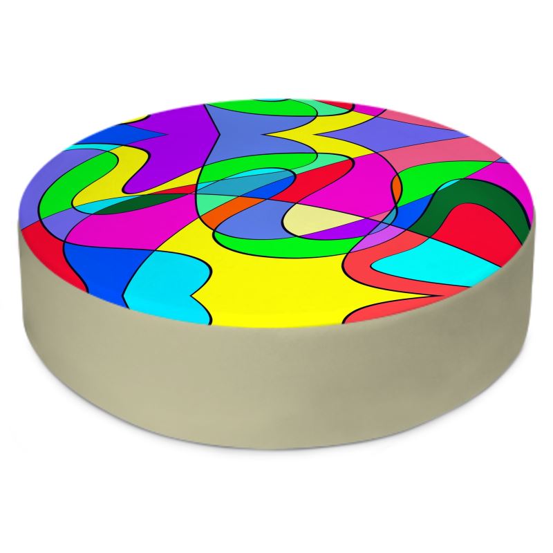 Museum Colour Art Round Floor Cushions by The Photo Access