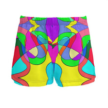 Load image into Gallery viewer, Museum Colour Art Ladies Silk Pajama Shorts by The Photo Access
