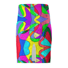 将图片加载到图库查看器，Museum Colour Art Pencil Skirt by The Photo Access

