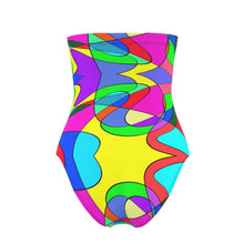 Load image into Gallery viewer, Museum Colour Art Strapless Swimsuit by The Photo Access

