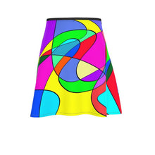 गैलरी व्यूवर में इमेज लोड करें, Museum Colour Art Flared Skirt by The Photo Access

