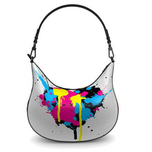 Load image into Gallery viewer, Ink Stains Curve Hobo Bag by The Photo Access
