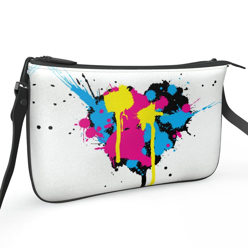 Ink Stains Pochette Double Zip Bag by The Photo Access
