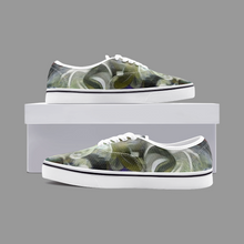 Load image into Gallery viewer, Abstract Fluid Lines of Movement Muted Tones Unisex Canvas Shoes Fashion Low Cut Loafer Sneakers by The Photo Access
