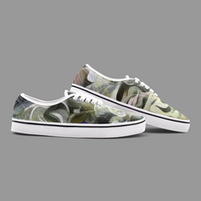 Lade das Bild in den Galerie-Viewer, Abstract Fluid Lines of Movement Muted Tones Unisex Canvas Shoes Fashion Low Cut Loafer Sneakers by The Photo Access
