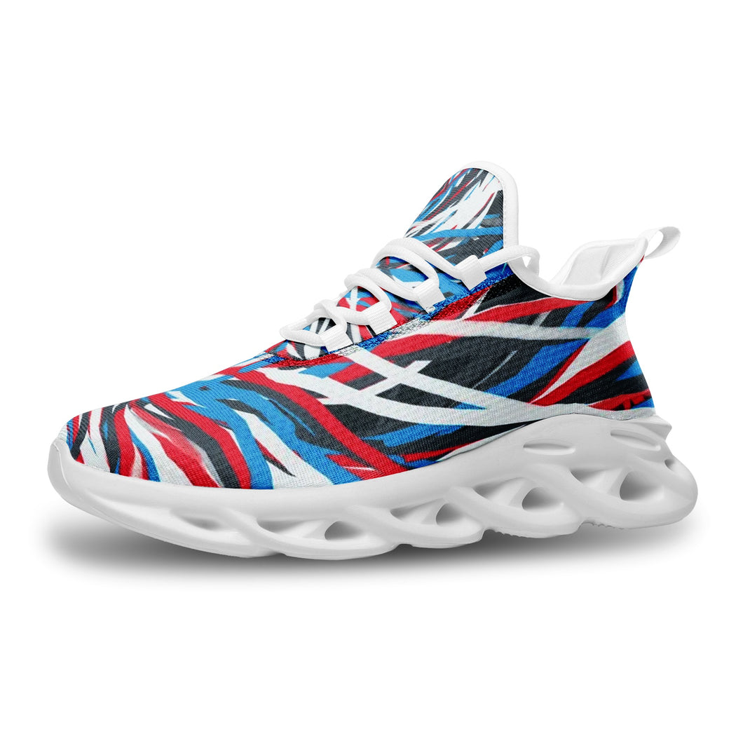 Colorful Thin Lines Art Unisex Bounce Mesh Knit Sneakers by The Photo Access