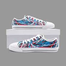 Load image into Gallery viewer, Colorful Thin Lines Art Unisex Low Top Canvas Shoes by The Photo Access
