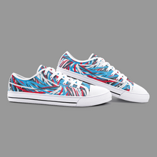Load image into Gallery viewer, Colorful Thin Lines Art Unisex Low Top Canvas Shoes by The Photo Access
