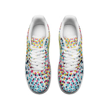 Lade das Bild in den Galerie-Viewer, Colorful Neo Memphis Geometric Pattern Unisex Low Top Leather Sneakers by The Photo Access
