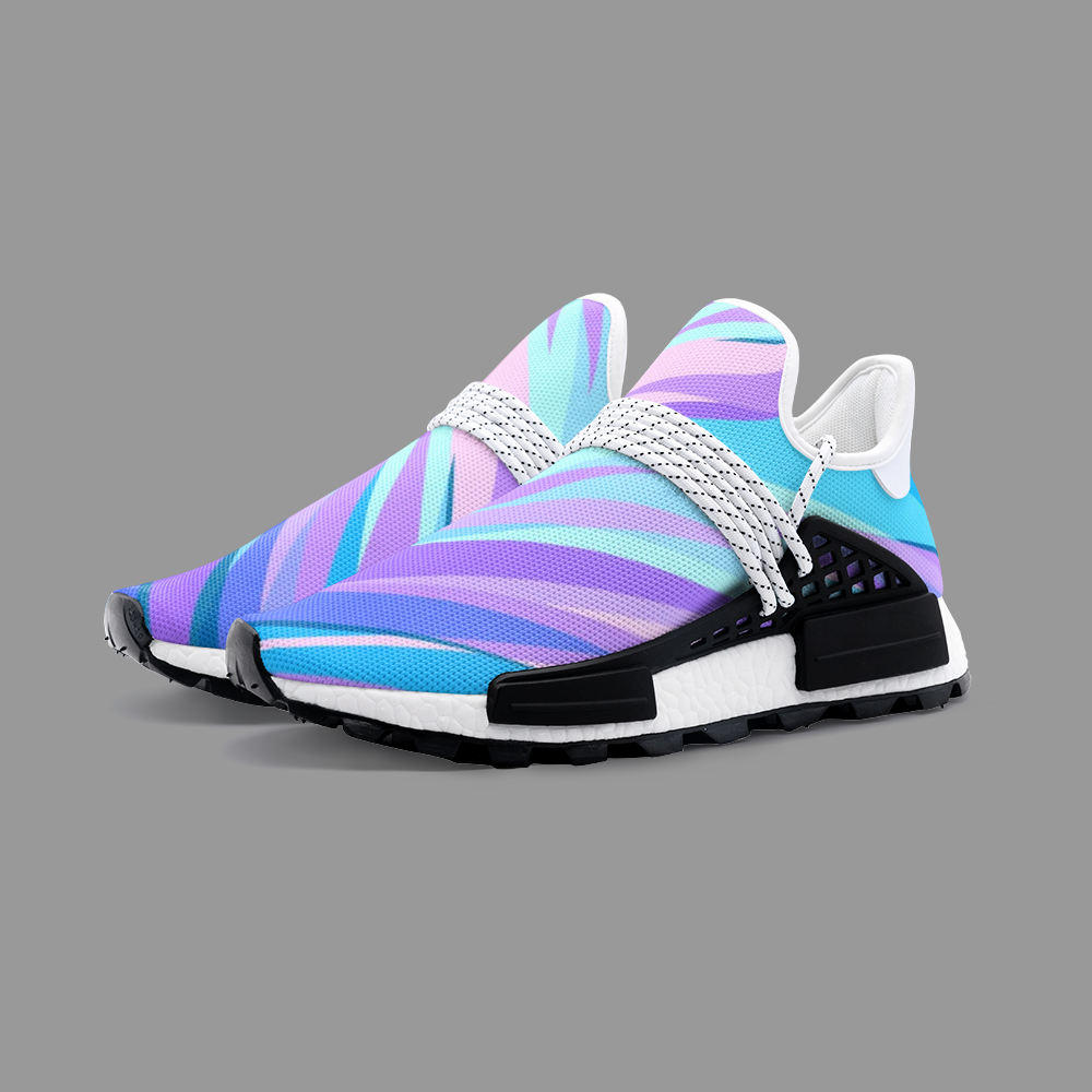 Blue Pink Abstract Eighties Unisex Lightweight Sneaker S-1 by The Photo Access