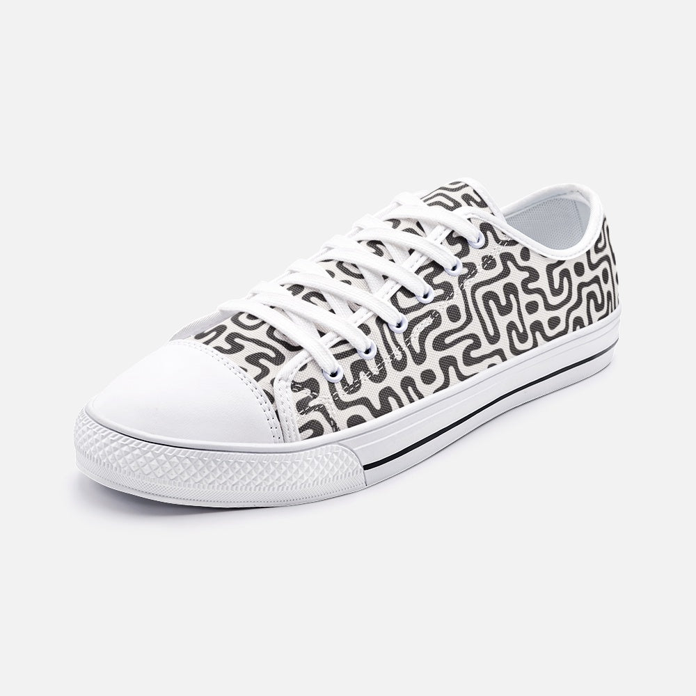 Hand Drawn Labyrinth Unisex Low Top Canvas Shoes by The Photo Access