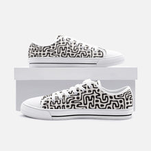 Load image into Gallery viewer, Hand Drawn Labyrinth Unisex Low Top Canvas Shoes by The Photo Access
