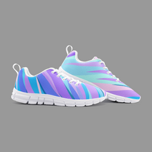 Load image into Gallery viewer, Blue Pink Abstract Eighties Unisex Lightweight Sneaker Athletic Sneakers by The Photo Access

