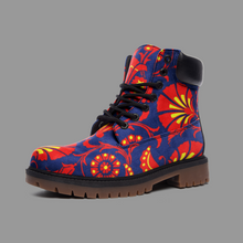 Load image into Gallery viewer, Wallpaper Damask Floral Casual Leather Lightweight boots TB by The Photo Access
