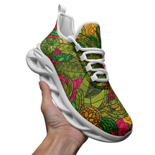 将图片加载到图库查看器，Hand Drawn Floral Seamless Pattern Unisex Bounce Mesh Knit Sneakers by The Photo Access
