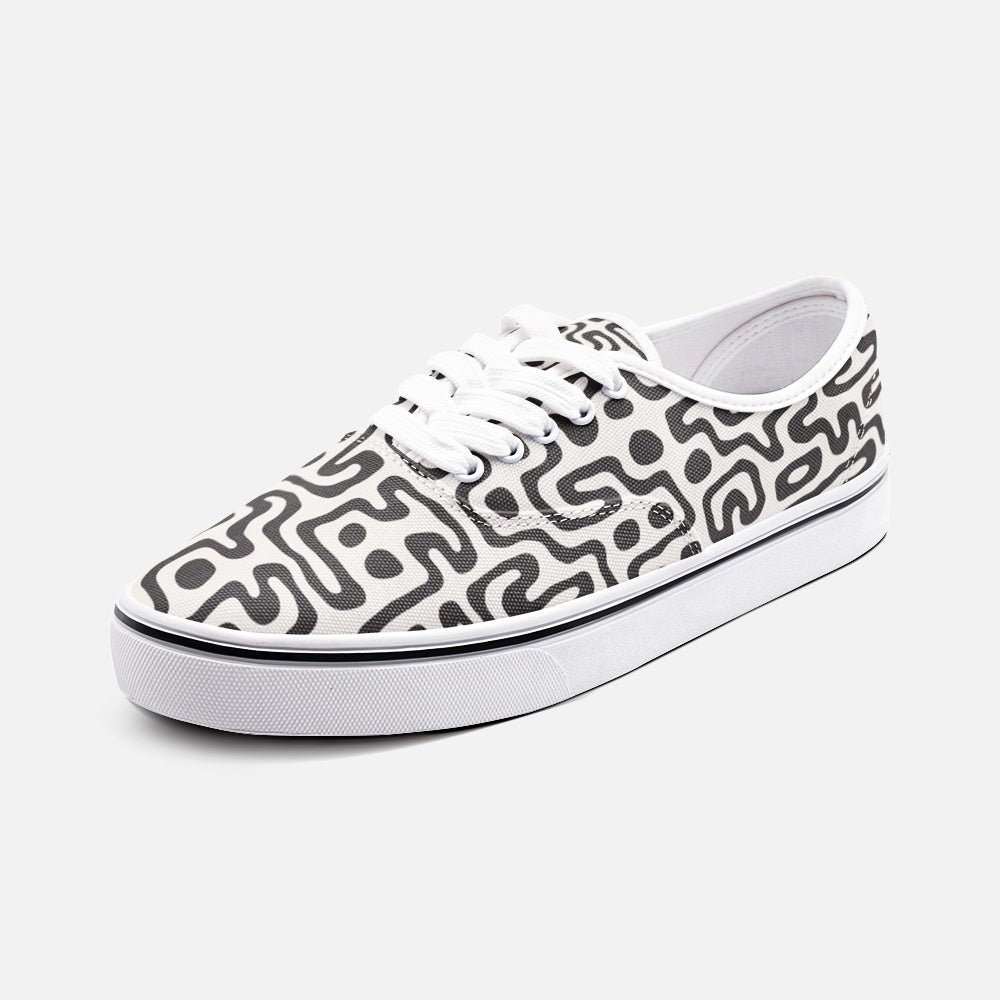 Hand Drawn Labyrinth Unisex Canvas Shoes Fashion Low Cut Loafer Sneakers by The Photo Access