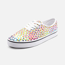 गैलरी व्यूवर में इमेज लोड करें, Colorful Neo Memphis Geometric Pattern Unisex Canvas Shoes Fashion Low Cut Loafer Sneakers by The Photo Access
