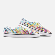 将图片加载到图库查看器，Colorful Neo Memphis Geometric Pattern Unisex Canvas Shoes Fashion Low Cut Loafer Sneakers by The Photo Access
