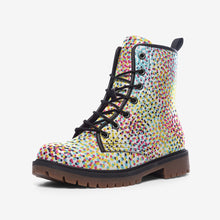 गैलरी व्यूवर में इमेज लोड करें, Colorful Neo Memphis Geometric Pattern Casual Leather Lightweight boots MT by The Photo Access
