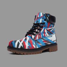 Lade das Bild in den Galerie-Viewer, Colorful Thin Lines Art Casual Leather Lightweight boots TB by The Photo Access
