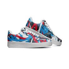 गैलरी व्यूवर में इमेज लोड करें, Colorful Thin Lines Art Unisex Low Top Leather Sneakers by The Photo Access

