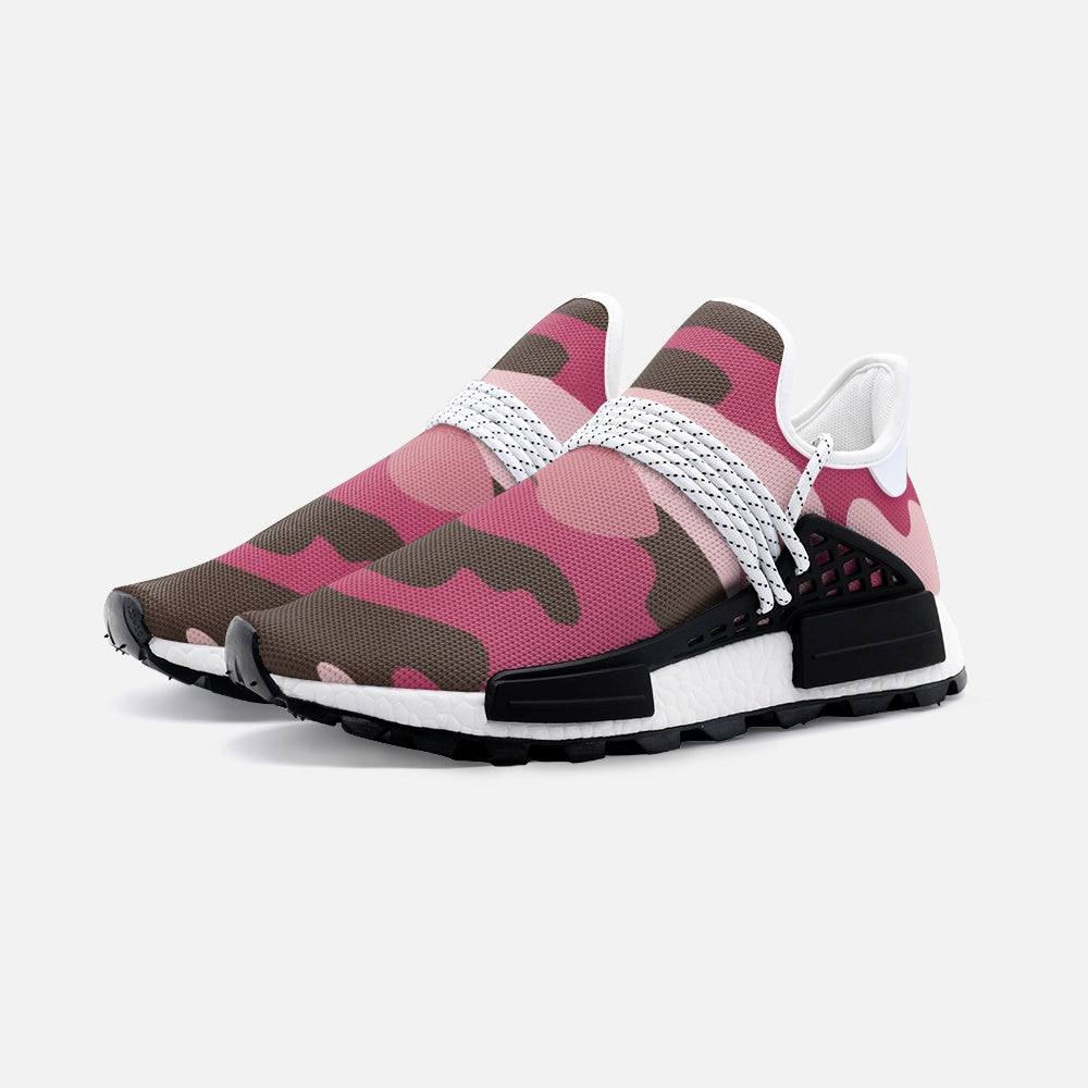 Pink Camouflage Unisex Lightweight Sneaker S-1 by The Photo Access