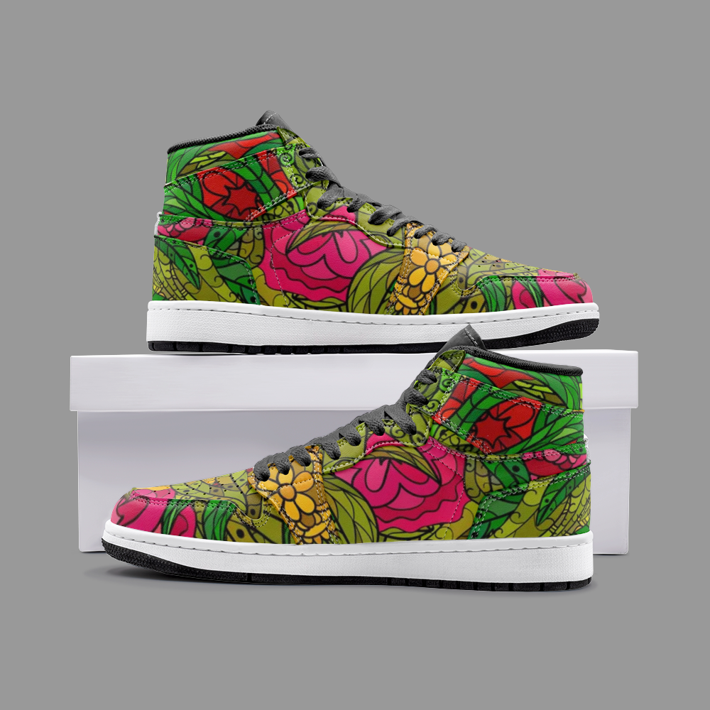 Hand Drawn Floral Seamless Pattern Unisex Sneaker TR by The Photo Access