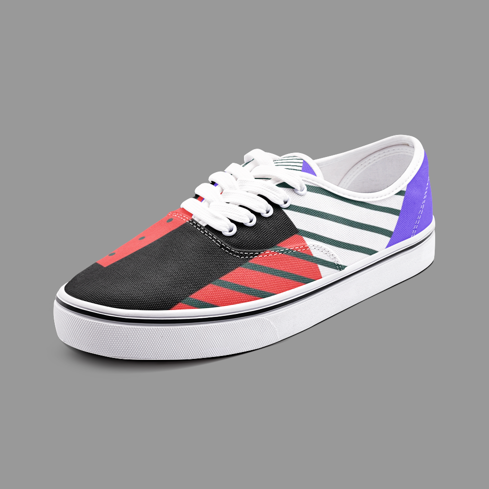 Neo Memphis Patches Stickers Unisex Canvas Shoes Fashion Low Cut Loafer Sneakers by The Photo Access