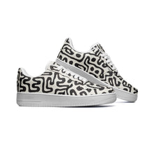 Load image into Gallery viewer, Hand Drawn Labyrinth Unisex Low Top Leather Sneakers by The Photo Access
