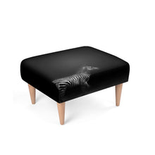 Load image into Gallery viewer, Zebra Running at Night Footstool by The Photo Access
